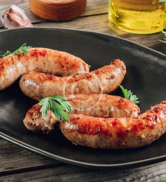 Fried Bavarian Sausages